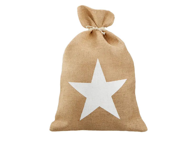 Weihnachtssack Stern, S, 35x50cm - Festlicher Geschenksack für Weihnachtsgeschenke TK Gruppe® Grosshandel 
