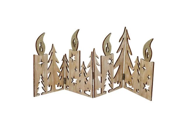 Weihnachtssilhouette, 4-teilig, Länge ca. 60cm - Dekorative Wandkunst TK Gruppe® Grosshandel 