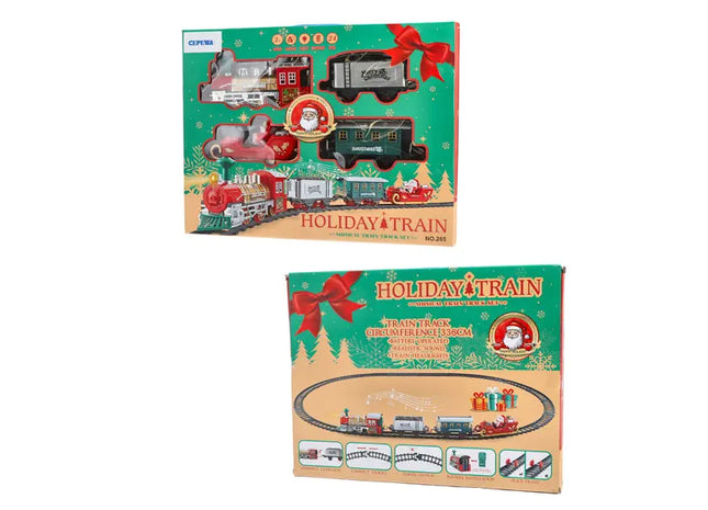 Weihnachtszug-Set mit Licht und Ton, 24 Teile - Festlicher Expresszug TK Gruppe® Grosshandel 