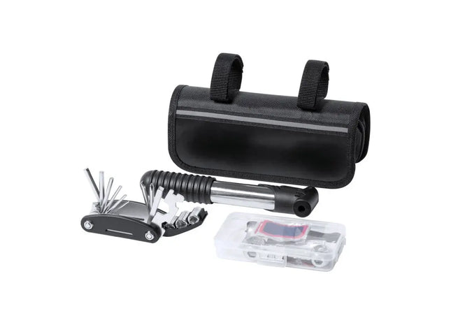 Wein Fahrradreparaturset - schwarz Kompaktes, multifunktionales Werkzeugset für unterwegs TK Gruppe® Grosshandel 