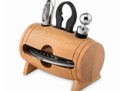 Weinset BOTA aus Holz – Rustikale Eleganz für edlen Weingenuss TK Gruppe® Grosshandel 