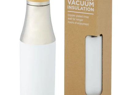 Weiß Hulan 540ml Isolierflasche mit Bambusdeckel, Kupfer-Vakuum TK Gruppe® Grosshandel 