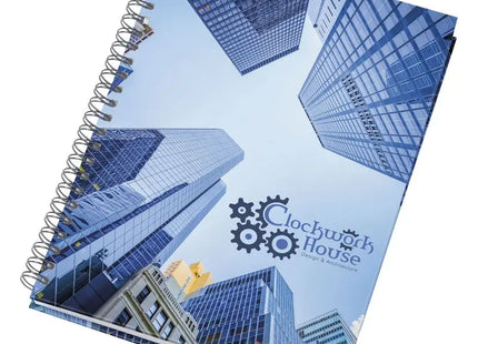 Wiro A5 Notizblock mit Hardcover und Spiralbindung - Schwarz/Weiß - Kompaktes Tagebuch TK Gruppe® Grosshandel 