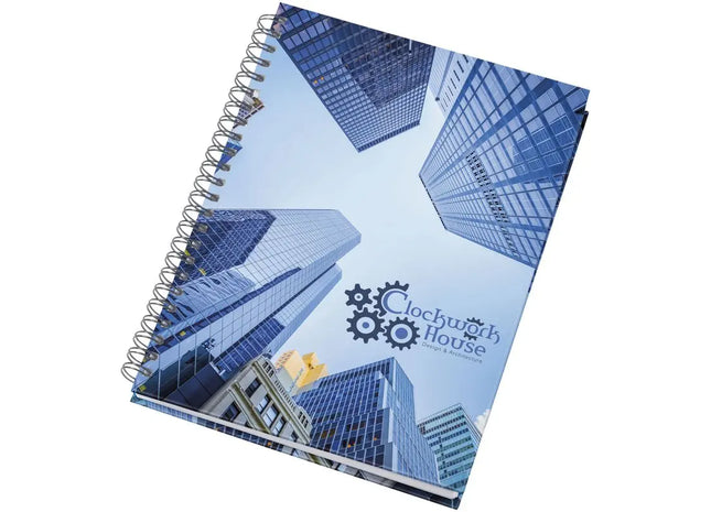 Wiro A5 Notizblock mit Hardcover und Spiralbindung - Schwarz/Weiß - Kompaktes Tagebuch TK Gruppe® Grosshandel 