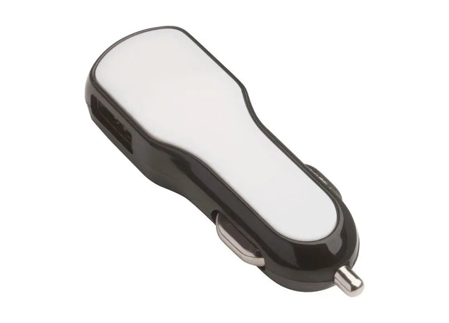 USB-Autoladeadapter REEVES-TOWNSVILLE - Schwarz/Weiß Ladegerät für unterwegs TK Gruppe® Grosshandel 