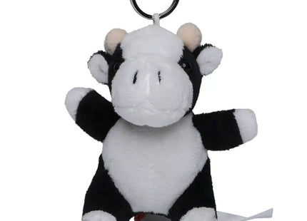 MiniFeet Schlüsselanhänger Kuh - Schwarz/Weiß Plüschkuh Niedlich & Weich Deko & Geschenk Schlüsselanhänger TK Gruppe® Grosshandel 
