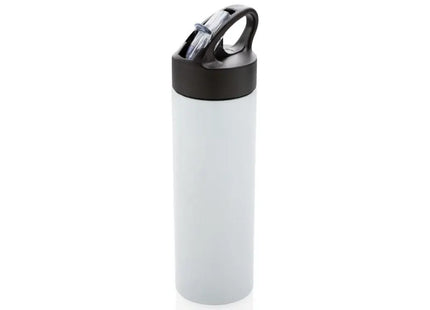 Weiß Sport Edelstahlflasche mit Trinkvorrichtung, 650ml TK Gruppe® Grosshandel 