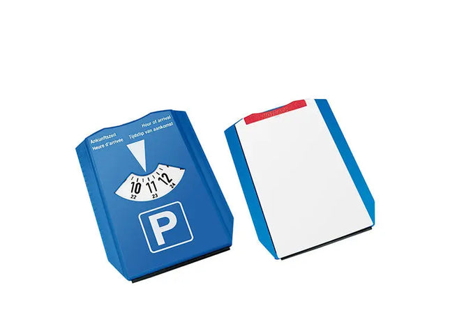 Multifunktionale Parkscheibe 'Beta' mit Notfach – Blau/Weiß TK Gruppe® Grosshandel 