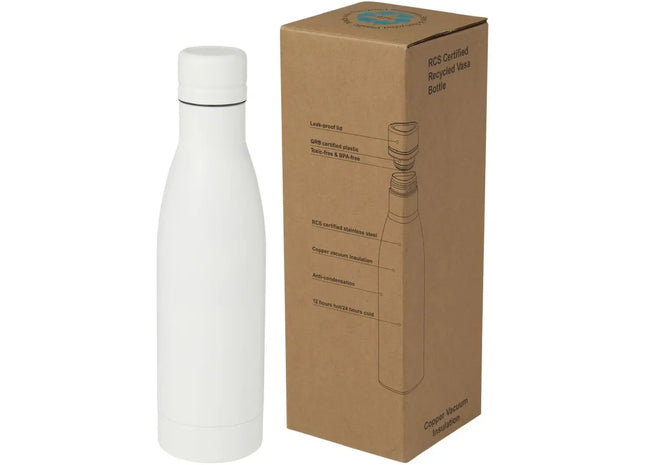 Weiß Vasa 500ml RCS-zertifizierte Recycling-Edelstahlflasche TK Gruppe® Grosshandel 