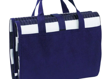 Maritime Strandmatte MARINA - Blau/Weiß, Faltbare Strandunterlage, Leicht und Tragbar TK Gruppe® Grosshandel 