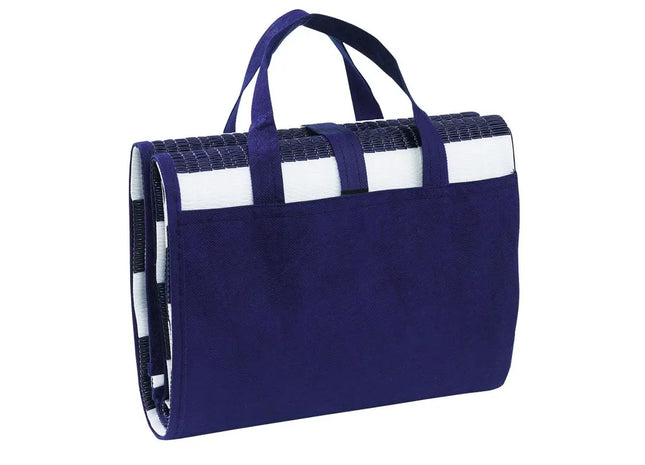 Maritime Strandmatte MARINA - Blau/Weiß, Faltbare Strandunterlage, Leicht und Tragbar TK Gruppe® Grosshandel 