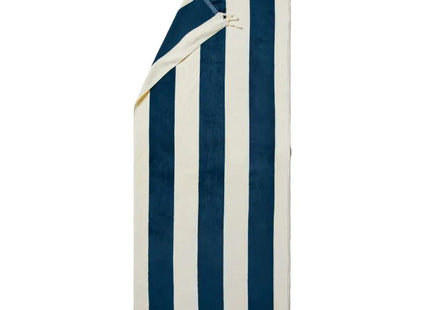 VINGA Valmer Strandtuch 450 gr/m² - Navy Blau/Weiß, Weiches und Saugfähiges Handtuch TK Gruppe® Grosshandel 