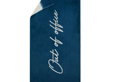 VINGA Liegestuhl-Tuch 450 gr/m² - Navy Blau/Weiß, Weiches und Saugfähiges Strandhandtuch TK Gruppe® Grosshandel 