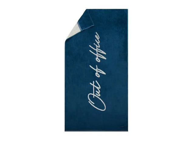 VINGA Liegestuhl-Tuch 450 gr/m² - Navy Blau/Weiß, Weiches und Saugfähiges Strandhandtuch TK Gruppe® Grosshandel 