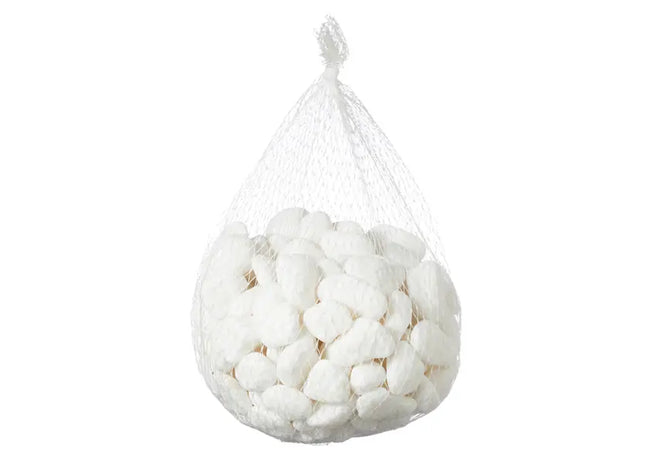 Weiße Dekosteine, 1kg im Netz - Elegante Zierkiesel TK Gruppe® Grosshandel 