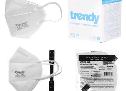 Weiße FFP2 NR Schutzmaske von Trendy – Hohe Sicherheit, 10er Pack TK Gruppe® Grosshandel 