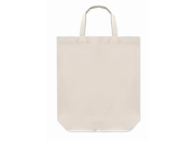 Weiße Faltbare Shopping Bag Cotton FOLDY COTTON – nachhaltig, kompakt, vielseitig einsetzbar TK Gruppe® Grosshandel 