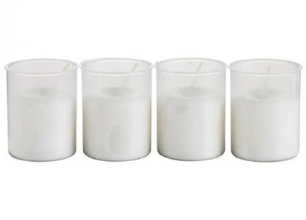 Weiße Grablicht-Brenner, 4er-Pack Nr. 40 - Elegante Gedenklichter TK Gruppe® Grosshandel 