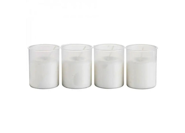 Weiße Grablicht-Brenner, 4er-Pack Nr. 40 - Elegante Gedenklichter TK Gruppe® Grosshandel 
