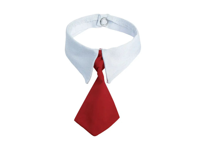 Weiße Krawatte in Größe M mit roten Akzenten - Klassisch-elegantes Accessoire für stilvolle Outfits TK Gruppe® Grosshandel 