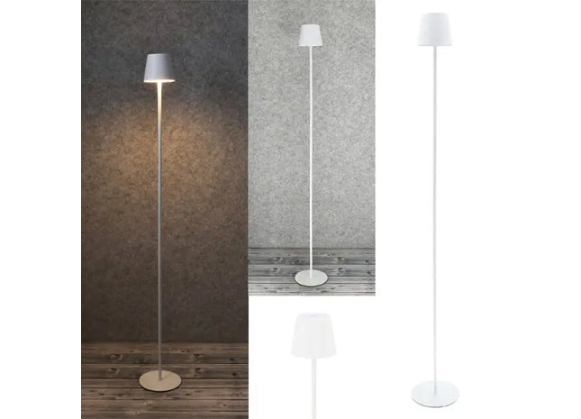 Weiße LED-Stehleuchte mit USB-Anschluss, 120cm - Vielseitige Beleuchtung TK Gruppe® Grosshandel 