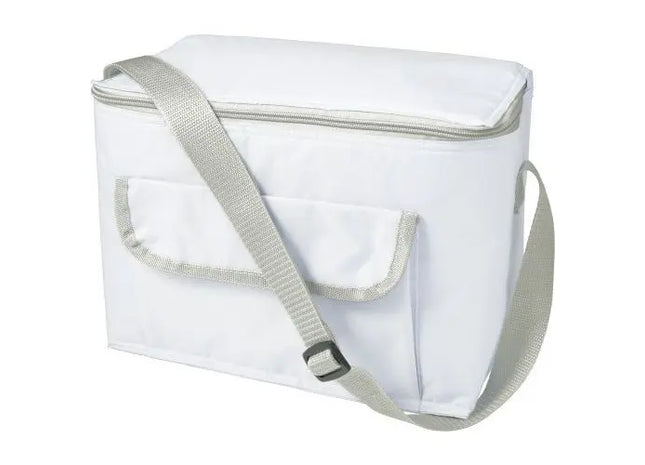 Weiße Nikki Polyester-Kühltasche – Stilvoll & Funktional TK Gruppe® Grosshandel 