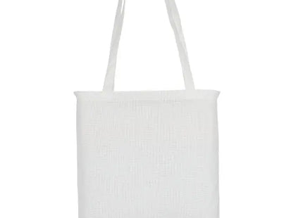 Weiße Recycling-Tasche mit zwei langen Henkeln - Ökologisch & Stilvoll TK Gruppe® Grosshandel 