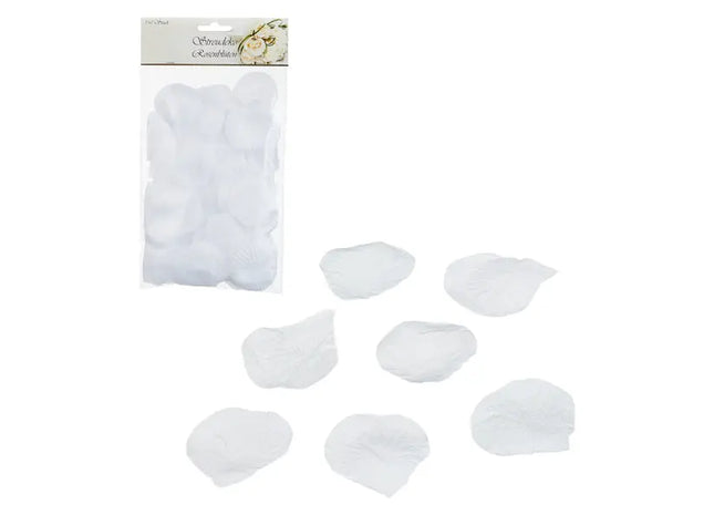 Weiße Rosenblüten Streudeko, 150 Stück - Elegante Tischdekoration TK Gruppe® Grosshandel 