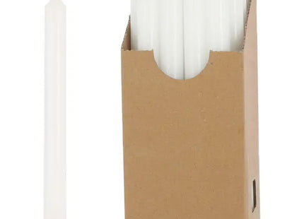 Weiße Stabkerzen, 22cm, 20er Pack im Display - Zeitlose Eleganz TK Gruppe® Grosshandel 