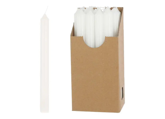 Weiße Stabkerzen, 22cm, 20er Pack im Display - Zeitlose Eleganz TK Gruppe® Grosshandel 