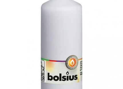 Weiße Stumpenkerze, Elegant 150mm Hoch x 58mm Durchmesser TK Gruppe® Grosshandel 