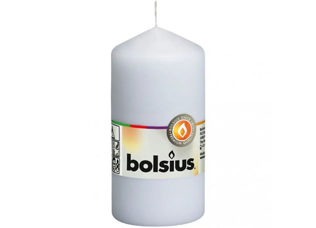 Weiße Stumpenkerze, Klassisch 120mm Hoch x 58mm Durchmesser, Elegantes Accessoire TK Gruppe® Grosshandel 