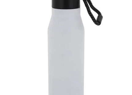 Weiße Thermosflasche 600ml mit praktischer Trageschlaufe TK Gruppe® Grosshandel 