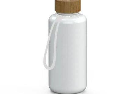 Weiße, durchsichtige Natural-Trinkflasche, 1L mit Riemen – Elegant & Praktisch TK Gruppe® Grosshandel 