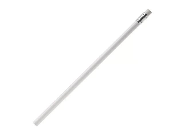 Weißer Bleistift mit Radierer - Ideal für Korrekturen & Notizen TK Gruppe® Grosshandel 