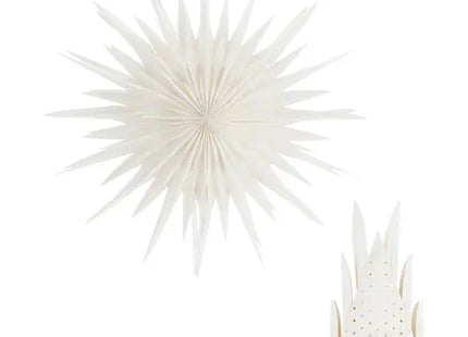 Weißer Glamour Papierstern, Groß, Durchmesser 70cm, Dekorativ TK Gruppe® Grosshandel 