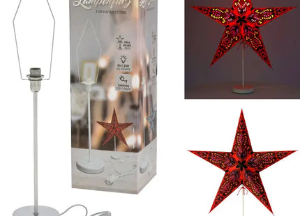 Weißer Lampensockel, E14, Passend für Papiersterne - Stabiler Stand für Stilvolle Beleuchtung TK Gruppe® Grosshandel 