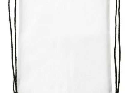 Weißer Polyester Turnbeutel Steffi - Praktischer Sportbeutel für vielseitigen Einsatz TK Gruppe® Grosshandel 