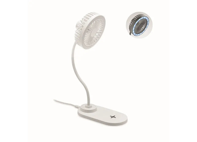Weißer Tischventilator mit Licht VIENTO – Kühlung & Beleuchtung in Einem TK Gruppe® Grosshandel 