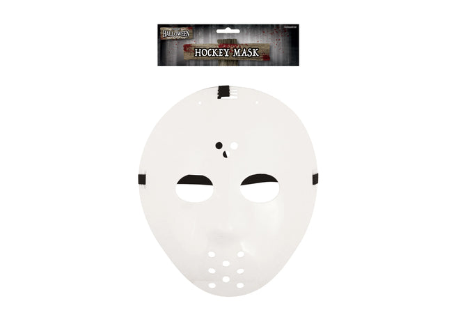 Weißes Hockey-Gesichtsmaske - Klassisches Sport Kostümzubehör TK Gruppe® Grosshandel 