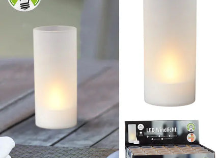 Weißes LED Teelicht, ca. 10cmH - Stimmungsvolle Beleuchtung für Drinnen und Draußen TK Gruppe® Grosshandel 