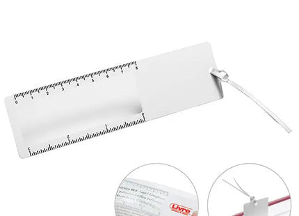 Weißes Lesezeichen mit Lupe – Praktisches Vergrößerungsglas für Bücher und Dokumente TK Gruppe® Grosshandel 