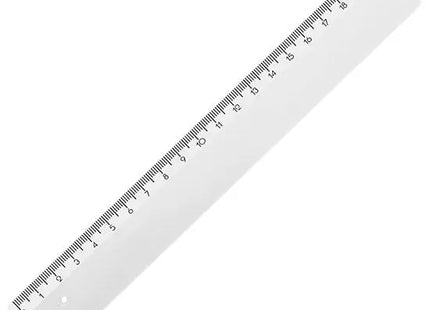 Weißes Lineal, 20 cm – Präzises Messwerkzeug für Schule und Büro TK Gruppe® Grosshandel 