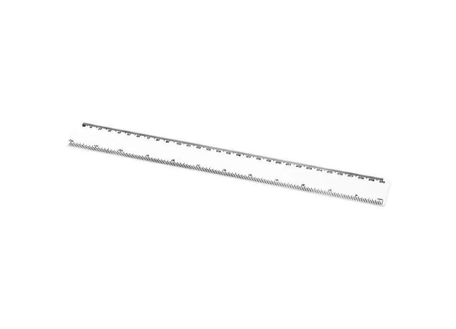 Weißes Refari Lineal, 30 cm – Nachhaltiges Messwerkzeug aus recyceltem Kunststoff TK Gruppe® Grosshandel 