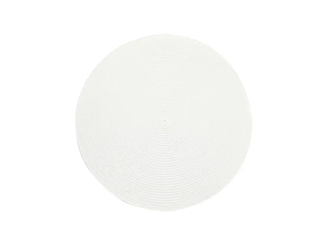 Weißes Rundes Tischset aus PP - Elegantes Tischzubehör, ca. 38cm Durchmesser TK Gruppe® Grosshandel 