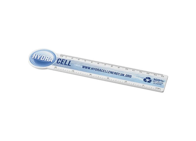 Weißes Tait 15 cm Kreisförmiges Lineal – Nachhaltig aus Recycling-Kunststoff TK Gruppe® Grosshandel 