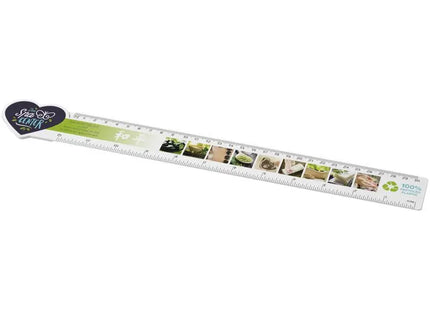 Weißes Tait 30 cm Herzförmiges Lineal – Nachhaltig aus Recycling-Kunststoff TK Gruppe® Grosshandel 