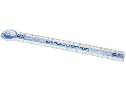 Weißes Tait 30 cm Kreisförmiges Lineal – Nachhaltig aus Recycling-Kunststoff TK Gruppe® Grosshandel 