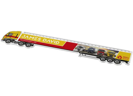 Weißes Tait 30 cm LKW-förmiges Lineal – Nachhaltig aus Recycling-Kunststoff TK Gruppe® Grosshandel 