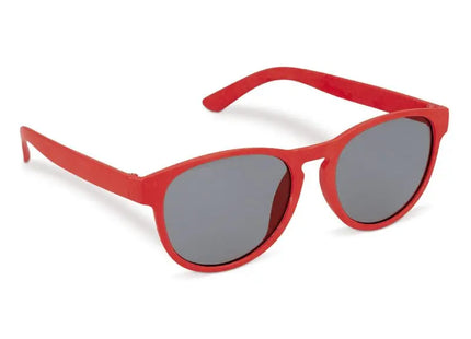 Weizenstroh Sonnenbrille UV400 in Rot, Ökologische Schutzbrille TK Gruppe® Grosshandel 